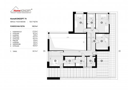 Rzut projektu HomeKONCEPT 74