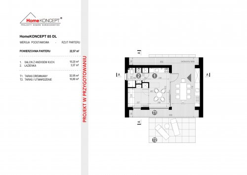 Rzut projektu HomeKONCEPT 85 DL