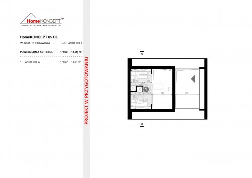 Rzut projektu HomeKONCEPT 85 DL