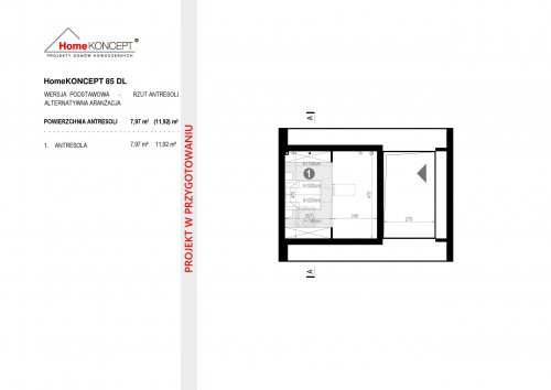 Rzut projektu HomeKONCEPT 85 DL