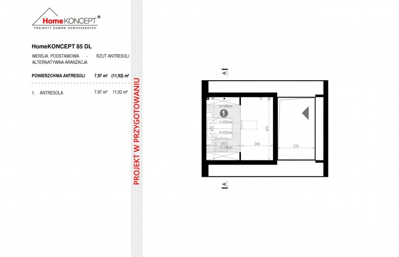 Projekt domu letniskowego HomeKONCEPT 85 DL - 