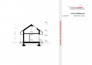 Przekrój projektu HomeKONCEPT 85 DL w wersji lustrzanej