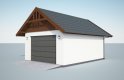 Projekt garażu G339 A budynek gospodarczo-garażowy - wizualizacja 1