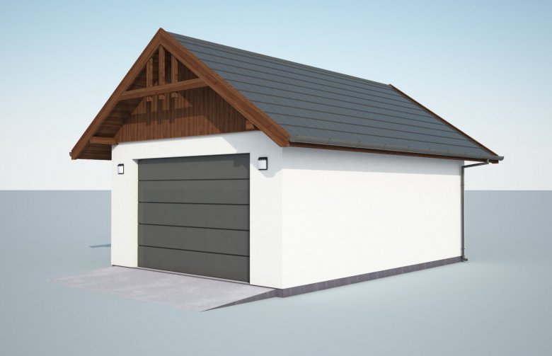 Projekt garażu G339 A budynek gospodarczo-garażowy