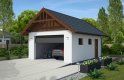 Projekt garażu G339 A budynek gospodarczo-garażowy - wizualizacja 0