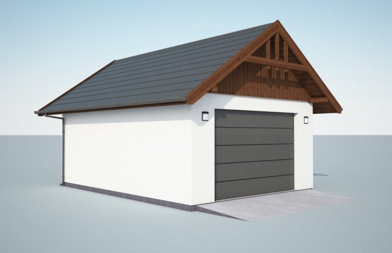 Projekt garażu G339 A budynek gospodarczo-garażowy