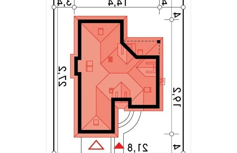 Projekt domu jednorodzinnego LAWENDA a - Usytuowanie - wersja lustrzana