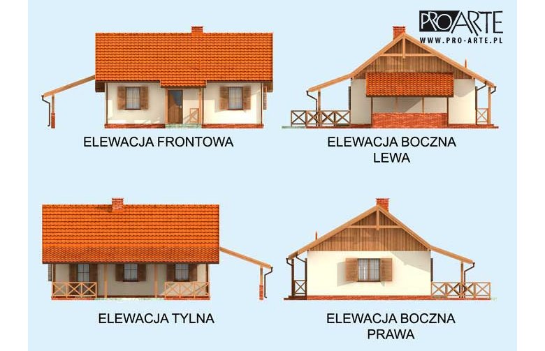 Projekt domu jednorodzinnego BARBADOS 2 C dom mieszkalny, całoroczny - elewacja 1