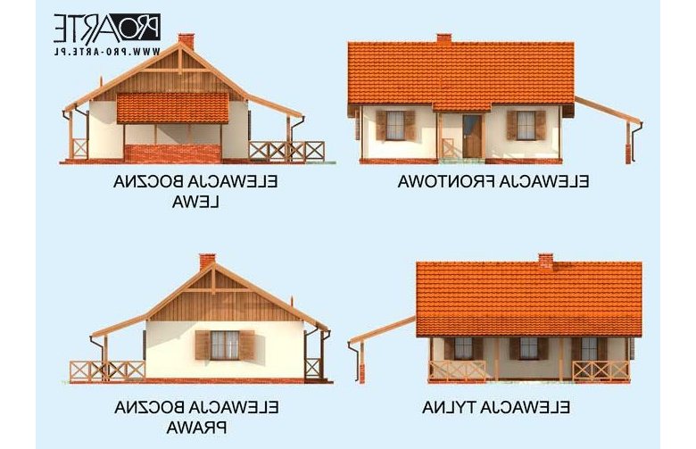 Projekt domu jednorodzinnego BARBADOS 2 C dom mieszkalny, całoroczny - elewacja 1