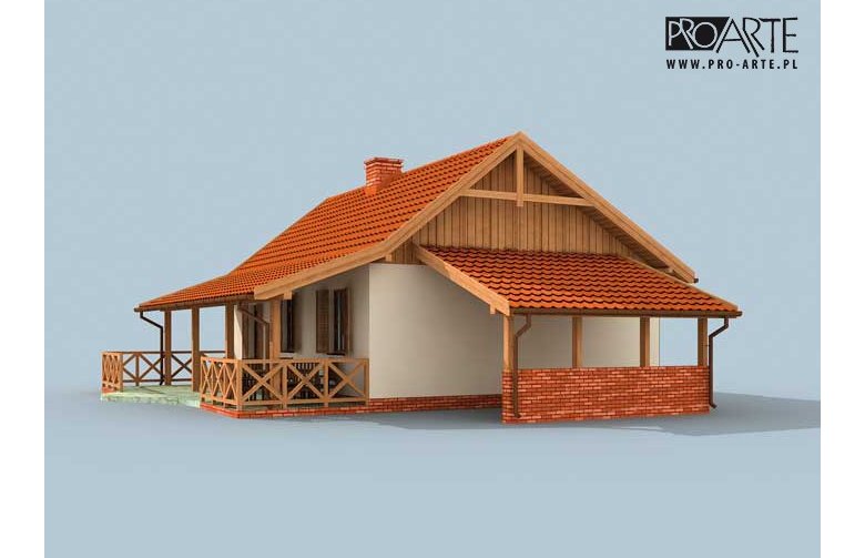 Projekt domu jednorodzinnego BARBADOS 2 C dom mieszkalny, całoroczny szkielet drewniany