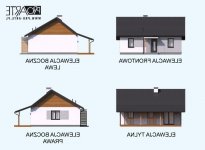 Elewacja projektu BARBADOS 3 dom letniskowy - 1 - wersja lustrzana