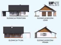 Elewacja projektu BARBADOS 3B z wiatą - 1