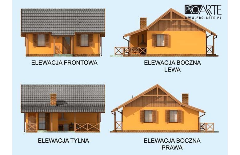 Projekt domu jednorodzinnego BARBADOS C dom mieszkalny, całoroczny - elewacja 1