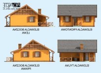 Elewacja projektu BARBADOS C dom mieszkalny, całoroczny - 1 - wersja lustrzana