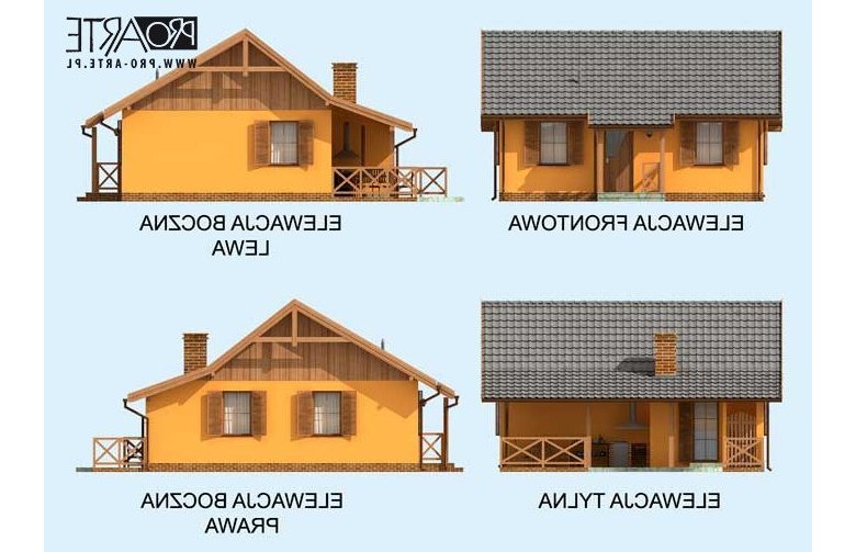 Projekt domu jednorodzinnego BARBADOS C dom mieszkalny, całoroczny - elewacja 1