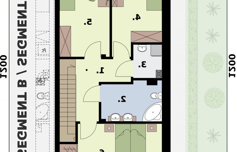 Projekt domu szeregowego ALTEA -  segment A - segment a - rzut piętra