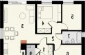 Projekt domu parterowego Fiori - rzut domu parterowego 