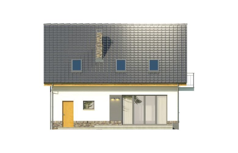 Projekt domu wolnostojącego Tetris - elewacja 3
