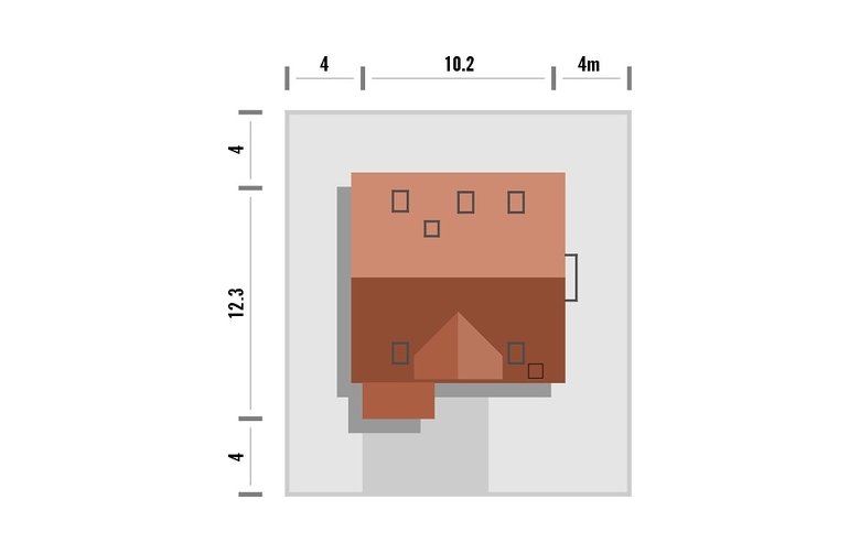 Projekt domu wolnostojącego Tetris - Usytuowanie