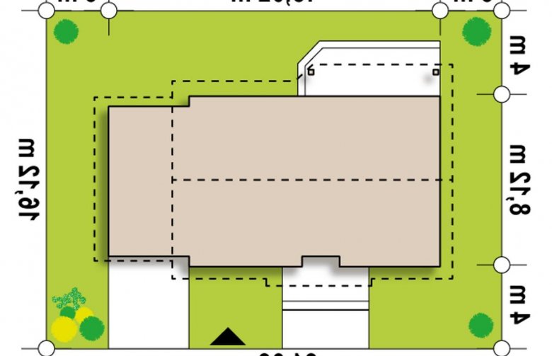 Projekt domu parterowego Z7 D GP  - Usytuowanie - wersja lustrzana