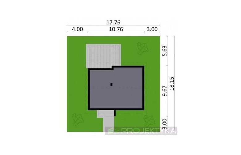 Projekt domu parterowego KA210 SZ  - Usytuowanie