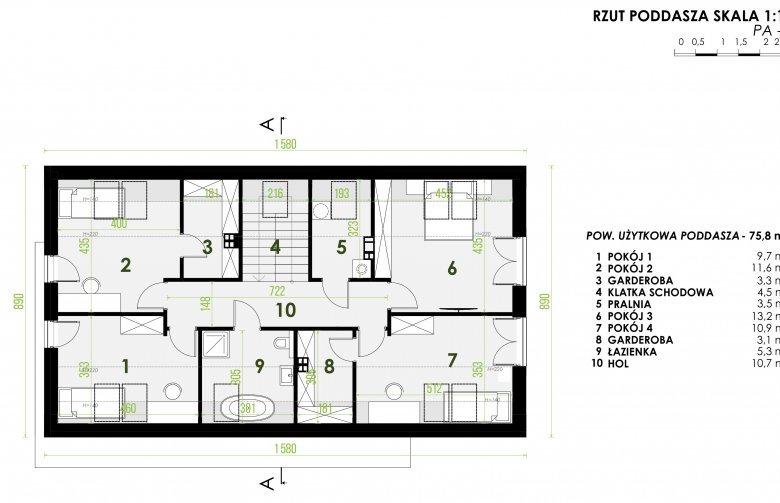 Projekt domu z poddaszem PióroArchitekci - 10 - 