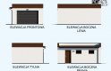 Projekt garażu G339 C - elewacja 1