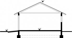 Przekrój projektu G32 - Budynek garażowy