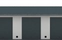 Projekt domu energooszczędnego G52 - Budynek garażowy - elewacja 1