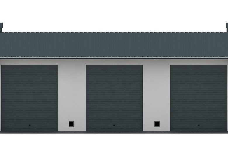 Projekt domu energooszczędnego G52 - Budynek garażowy - elewacja 1