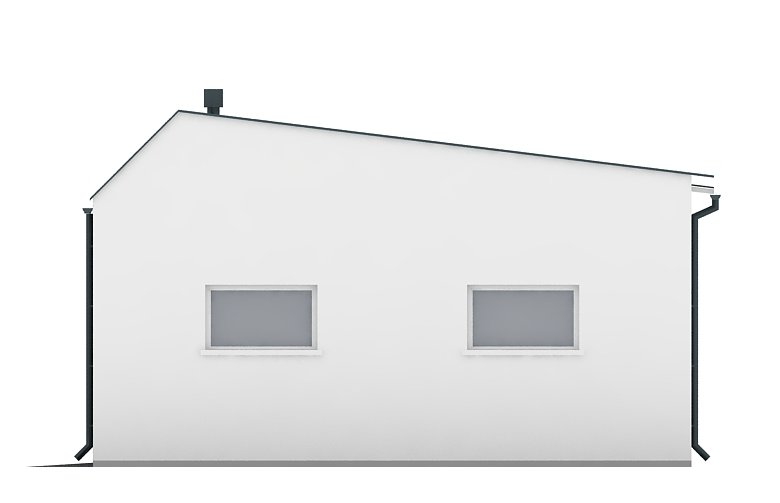 Projekt domu energooszczędnego G52 - Budynek garażowy - elewacja 2