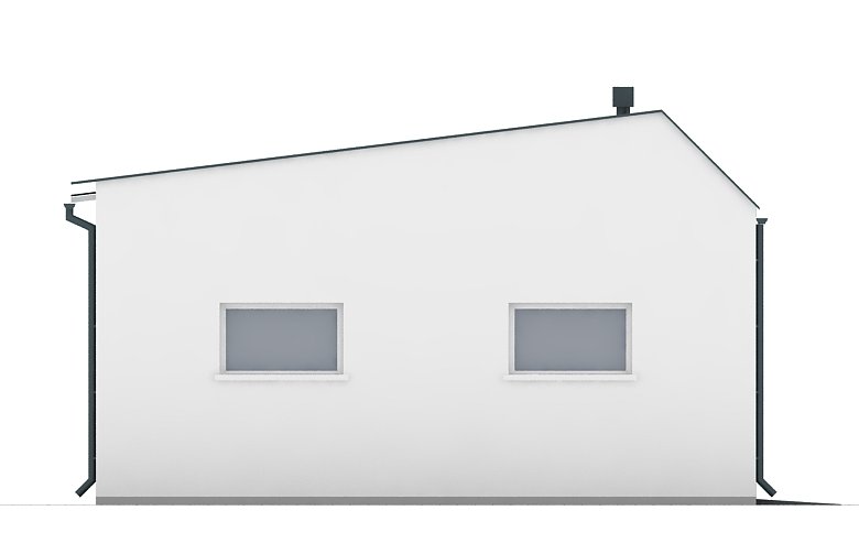 Projekt domu energooszczędnego G52 - Budynek garażowy - elewacja 3