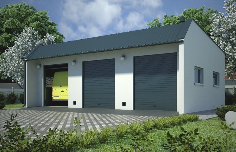 Projekt domu energooszczędnego G52 - Budynek garażowy