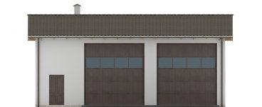 Elewacja projektu G53 - Budynek garażowo - gospodarczy - 1