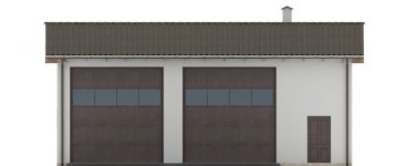 Elewacja projektu G53 - Budynek garażowo - gospodarczy - 1 - wersja lustrzana
