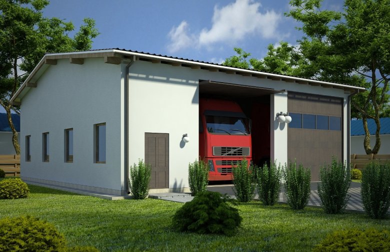 Projekt domu energooszczędnego G53 - Budynek garażowo - gospodarczy