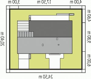 Usytuowanie budynku Eryk (z wiatą) w wersji lustrzanej