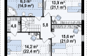 Projekt domu wolnostojącego Z148 - rzut poddasza
