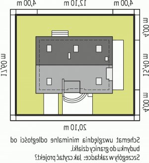 Usytuowanie budynku Basia G1 w wersji lustrzanej