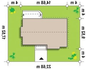 Usytuowanie budynku Z93 w wersji lustrzanej