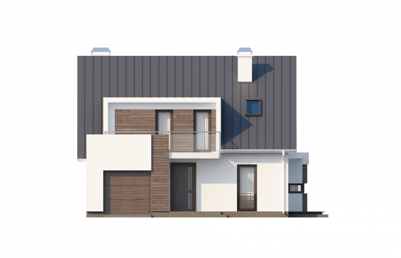 Projekt domu wolnostojącego Z116 - elewacja 2