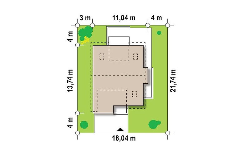 Projekt domu wolnostojącego Z116 - Usytuowanie