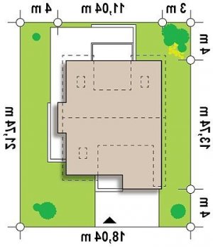 Usytuowanie budynku Z116 w wersji lustrzanej