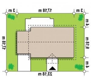 Usytuowanie budynku Z8 GP w wersji lustrzanej