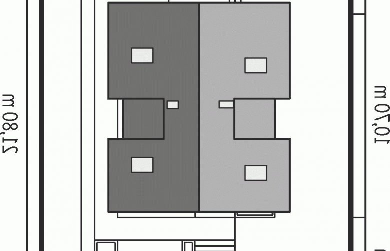 Projekt domu wolnostojącego Julek G1 - Usytuowanie - wersja lustrzana