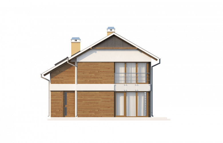 Projekt domu wolnostojącego Z155 - elewacja 1