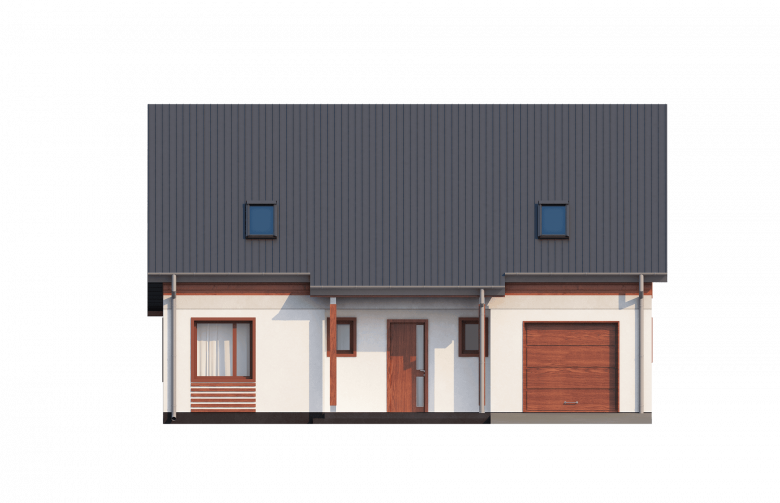 Projekt domu jednorodzinnego Z164 - elewacja 4