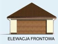 Elewacja projektu G127 garaż trzystanowiskowy - 1