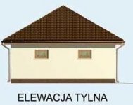 Elewacja projektu G127 garaż trzystanowiskowy - 3