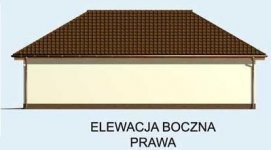 Elewacja projektu G127 garaż trzystanowiskowy - 4